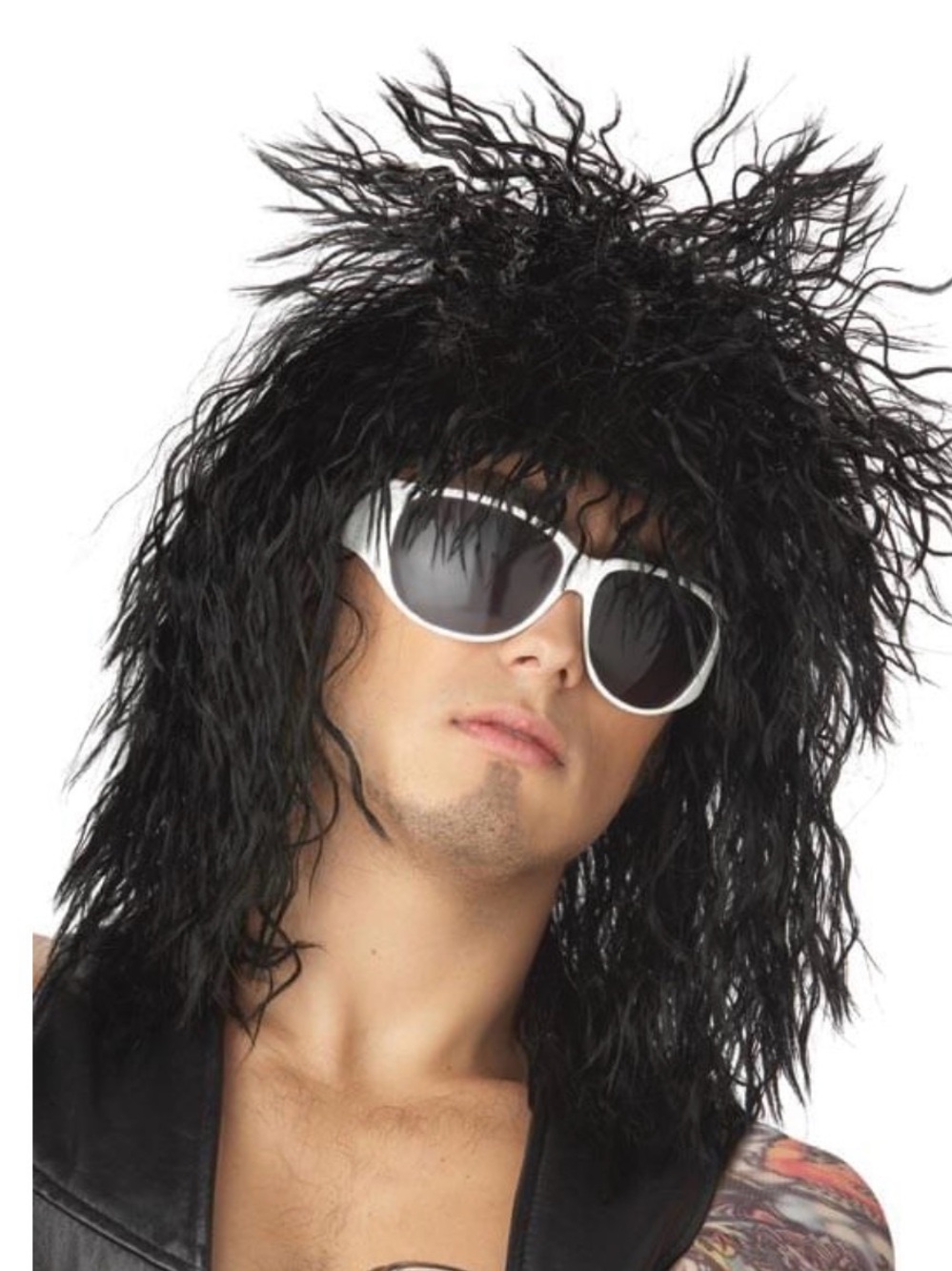 Black Rocker Wig Halloween